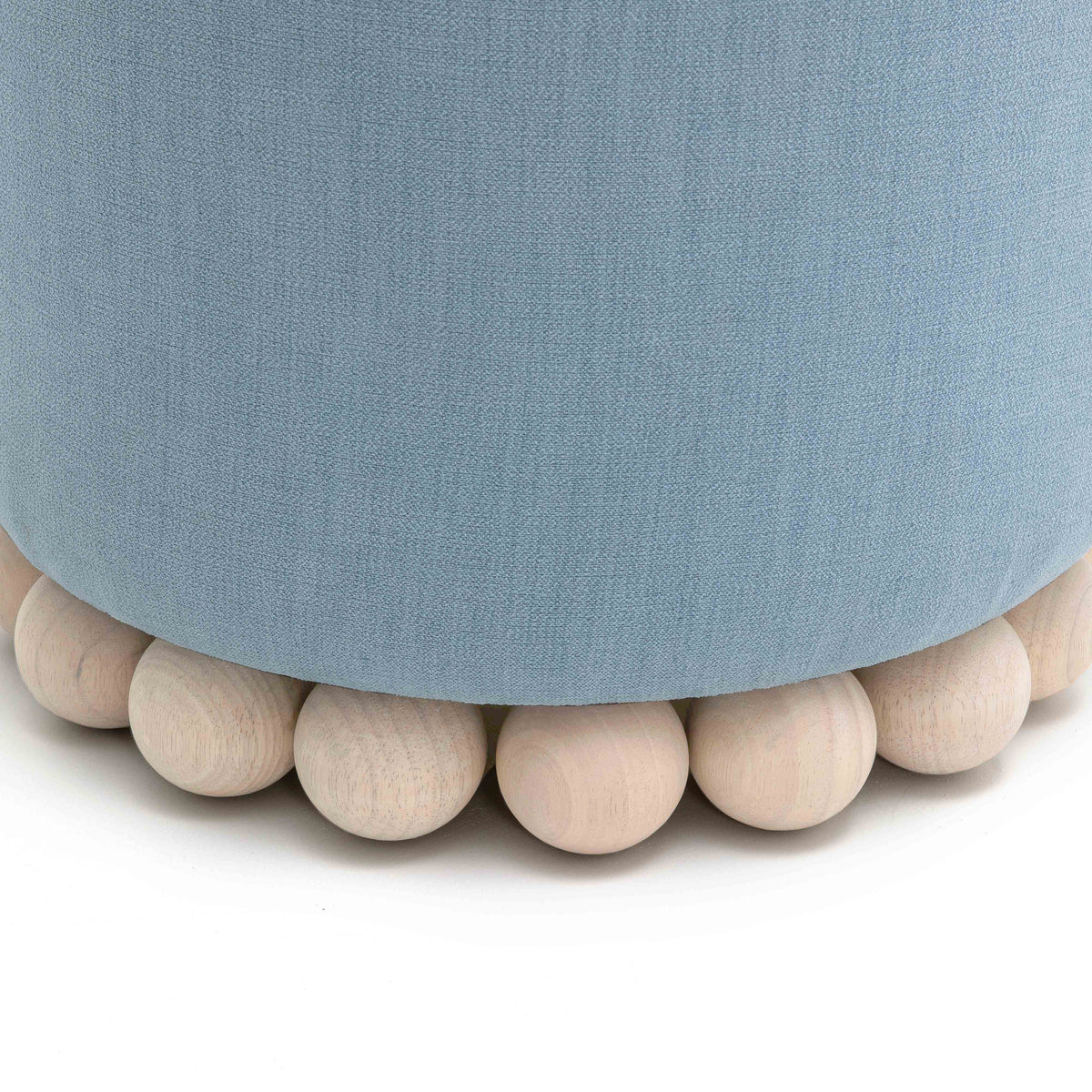 Dex Faded Blue Upcycled Performance Fabric Ottoman by TOV Furniture – photo 5 of 8