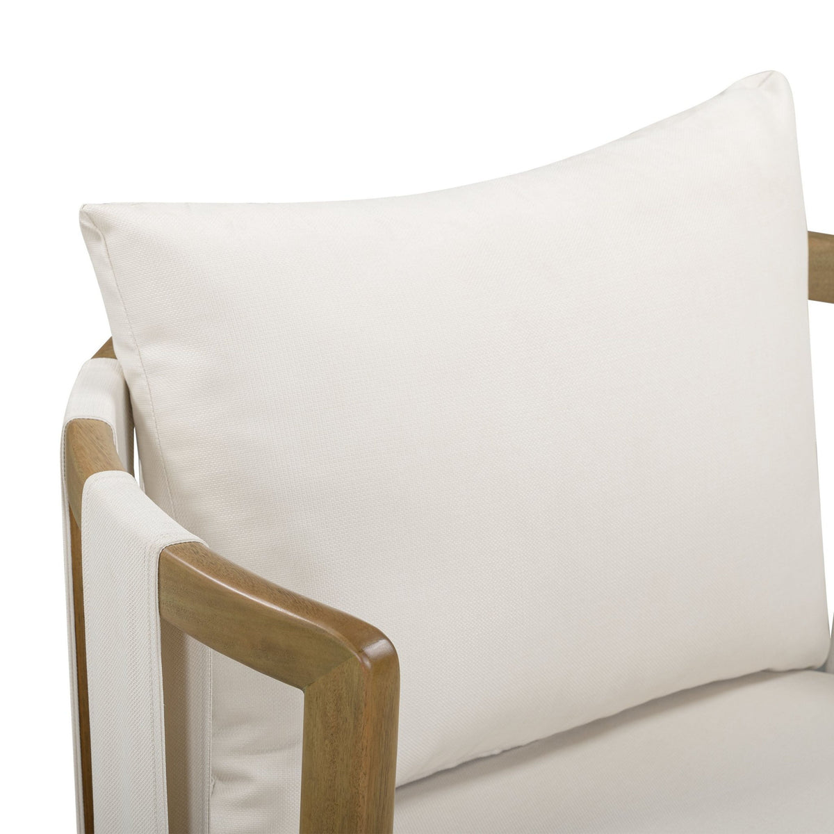 Paolo Cream Upcycled Basketweave Fabric Outdoor Accent Chair by TOV Furniture – photo 5 of 6