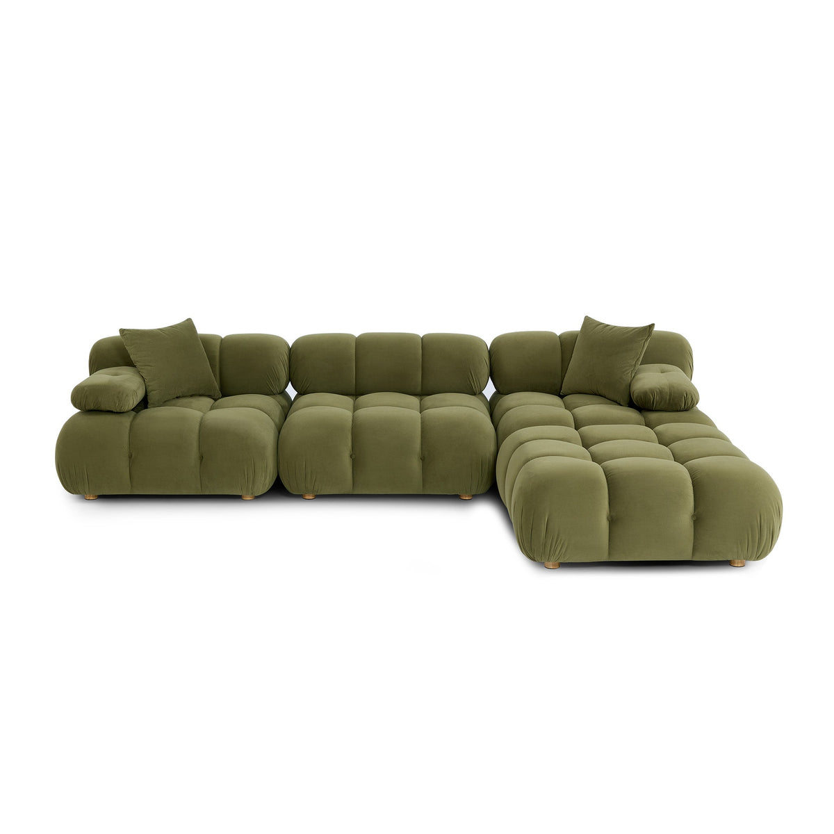 Calliope Olive Green Performance Velvet 4-piece Modular Sectional by TOV Furniture – photo 5 of 8