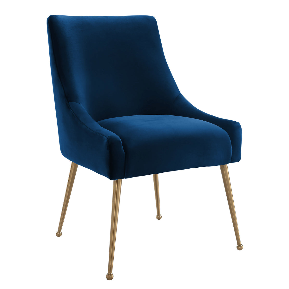 Beatrix Navy Performance Velvet Dining Chair by TOV Furniture – photo 1 of 7