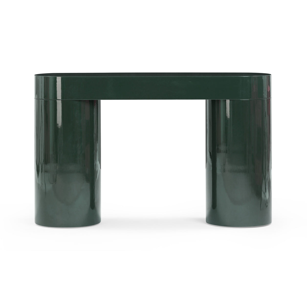 Mira 50" Deep Green High Gloss Console Table by TOV Furniture – photo 6 of 10