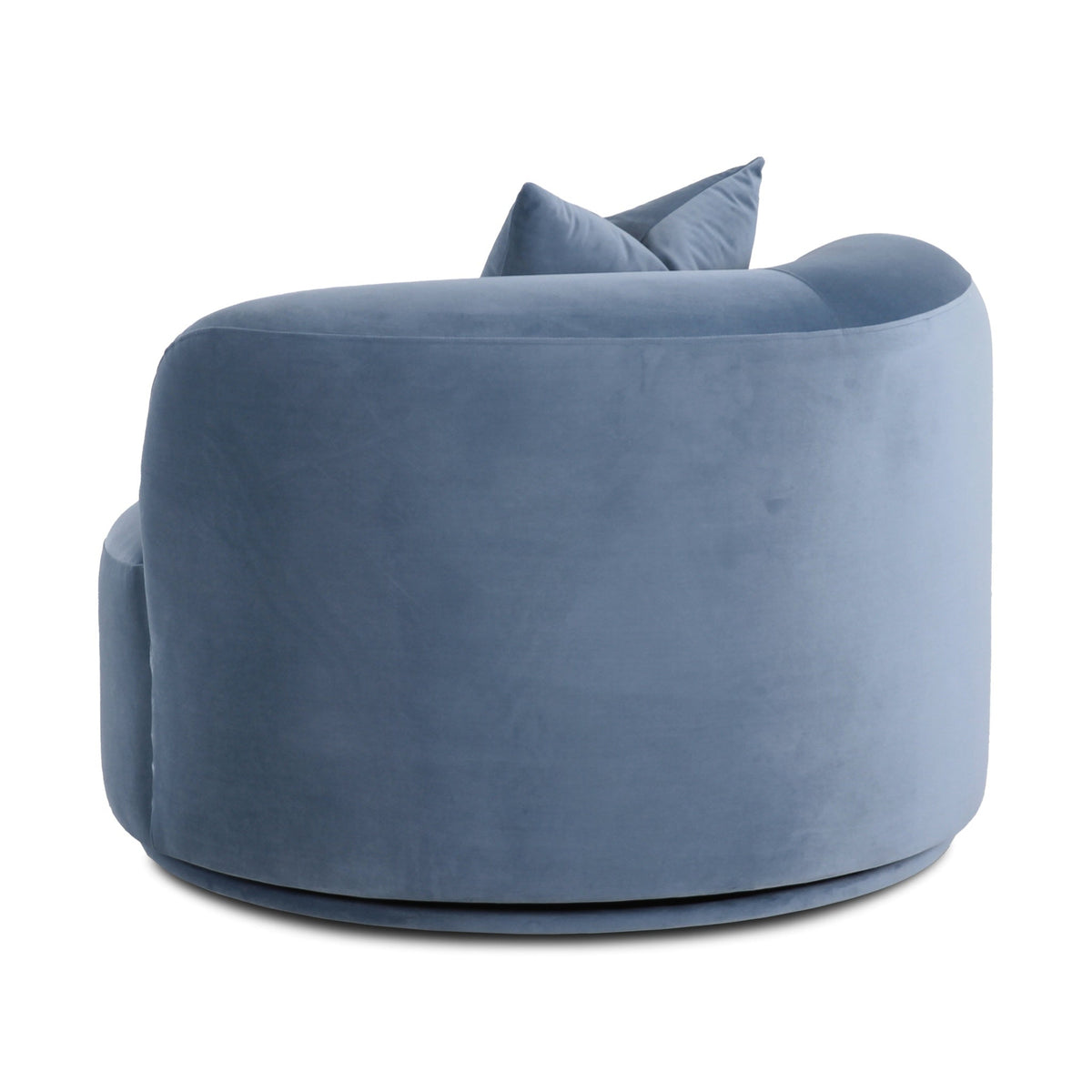 Fickle Blue Stone Velvet Swivel Accent Chair by TOV Furniture – photo 5 of 8