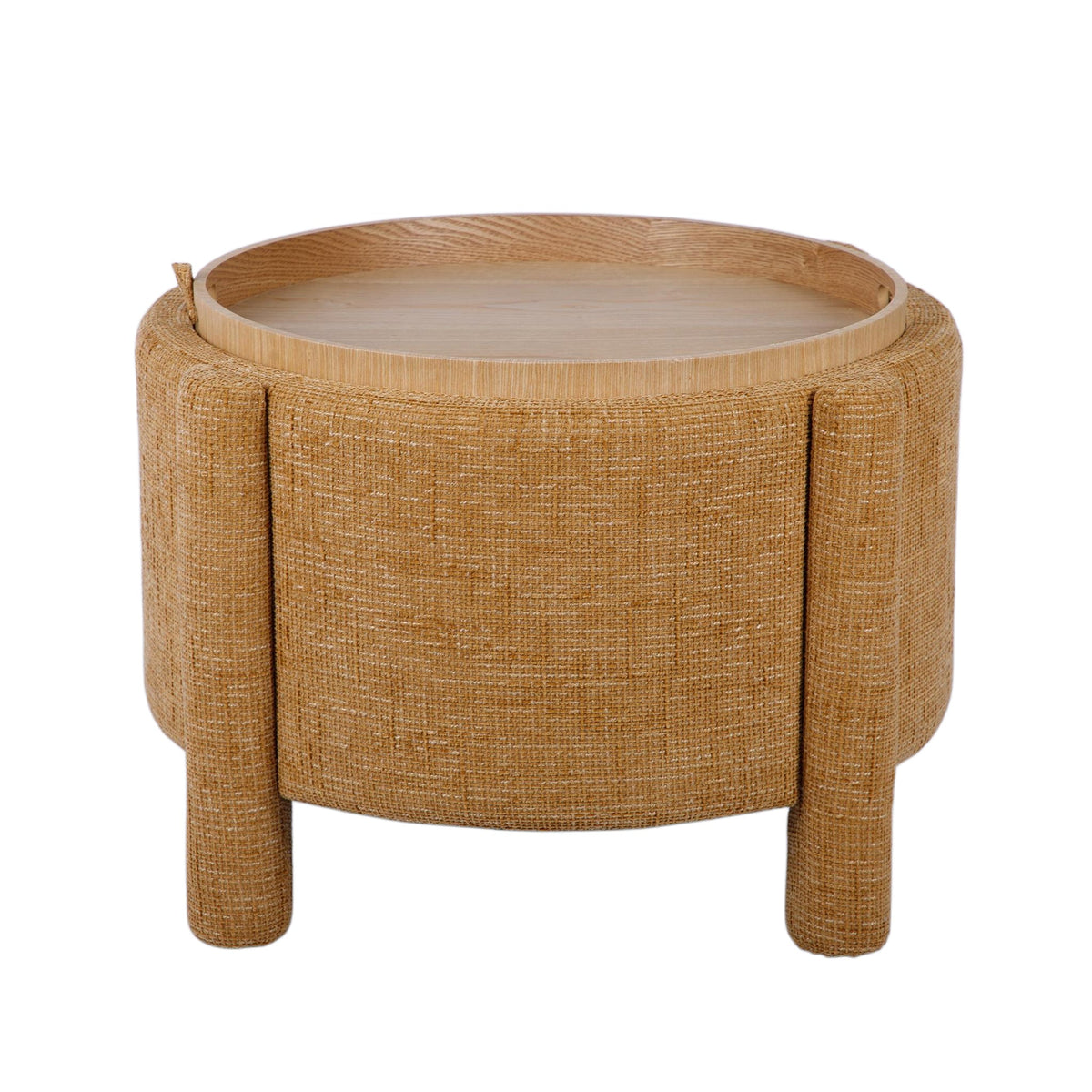 Bellamy Curry Railroad Chenille Storage Stool With Reversible Tray Top by TOV Furniture – photo 2 of 8