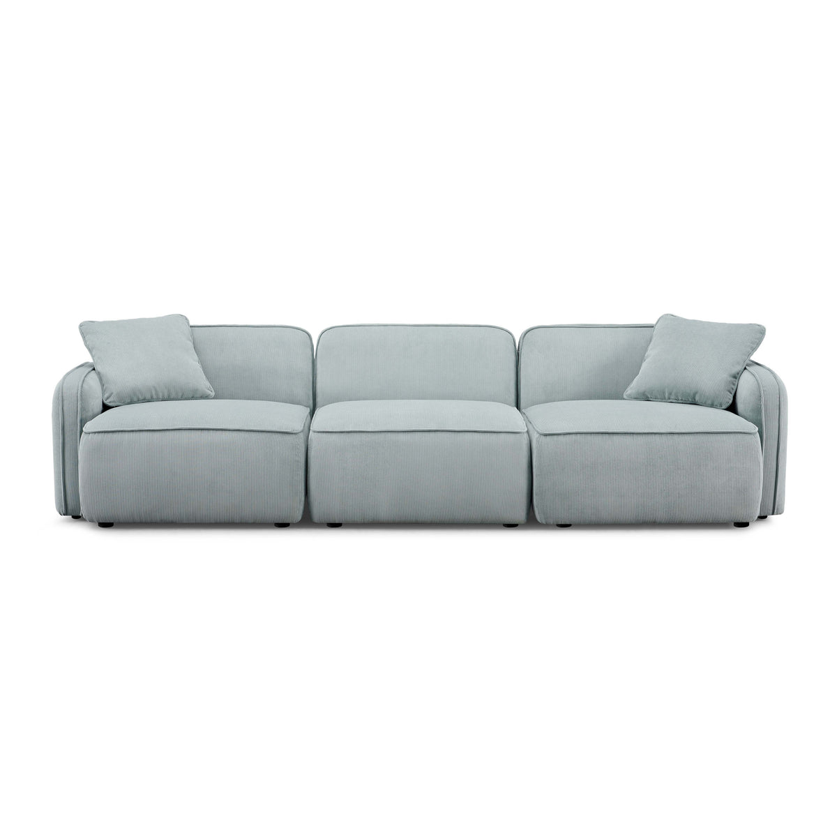 Travie Sea Blue Performance Corduroy Velvet Modular Sofa by TOV Furniture – photo 1 of 7