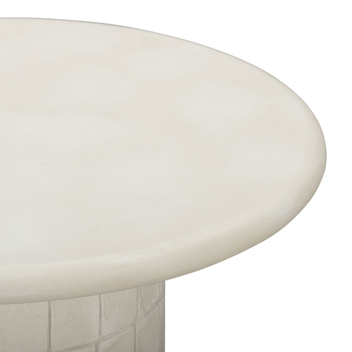 Fafo Beige Indoor/Outdoor Concrete Side Table by TOV Furniture – photo 4 of 5