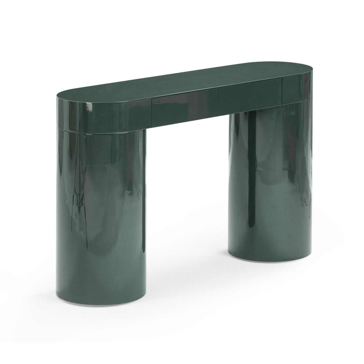 Mira 50" Deep Green High Gloss Console Table by TOV Furniture – photo 3 of 10