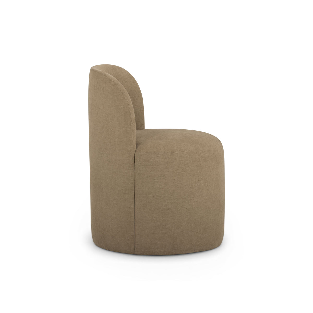 Persa Round Back Light Brown Performance Chenille Dining Chair by TOV Furniture – photo 4 of 7