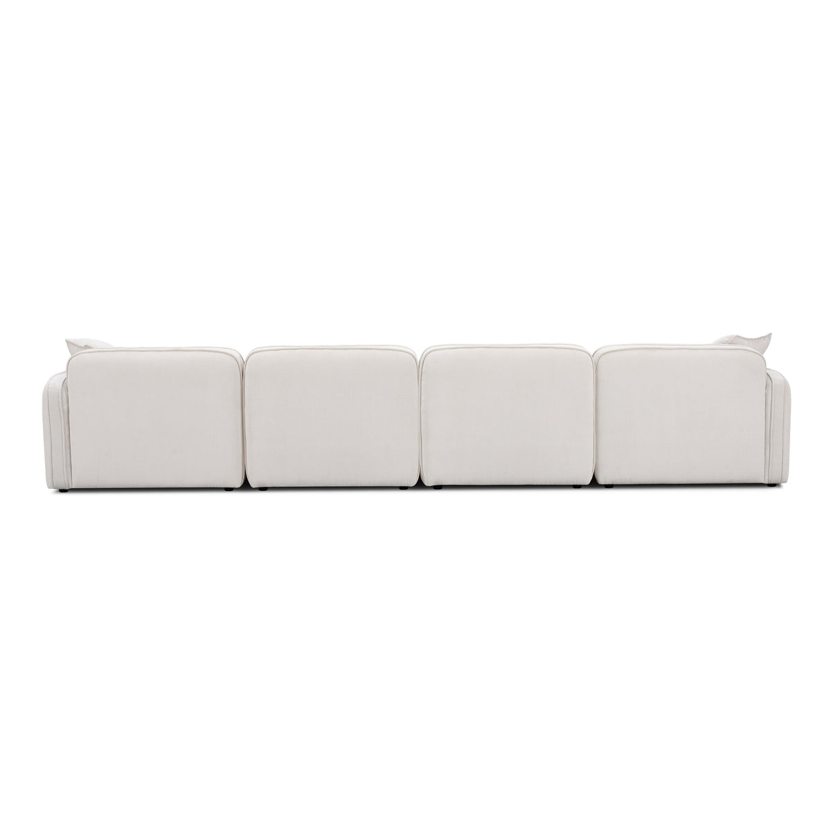 Travie White Sand Performance Corduroy Velvet 6-Piece Modular U-Sectional by TOV Furniture – photo 5 of 8