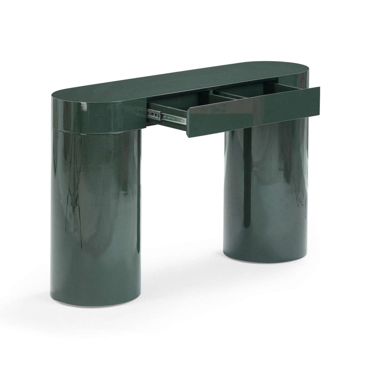 Mira 50" Deep Green High Gloss Console Table by TOV Furniture – photo 4 of 10