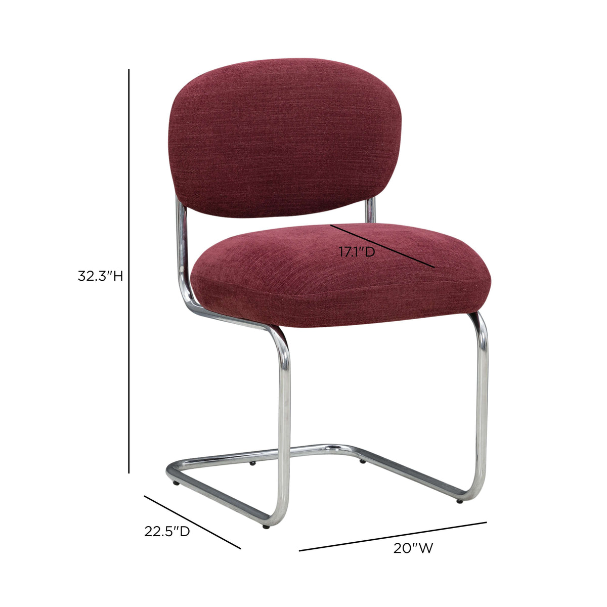 Becky Merlot Performance Chenille Chair by TOV Furniture – photo 7 of 7