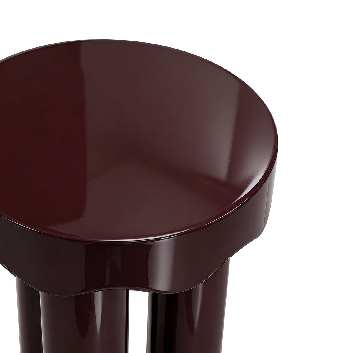 Casper Burgundy High Gloss Nesting Side Table Set by TOV Furniture – photo 8 of 10