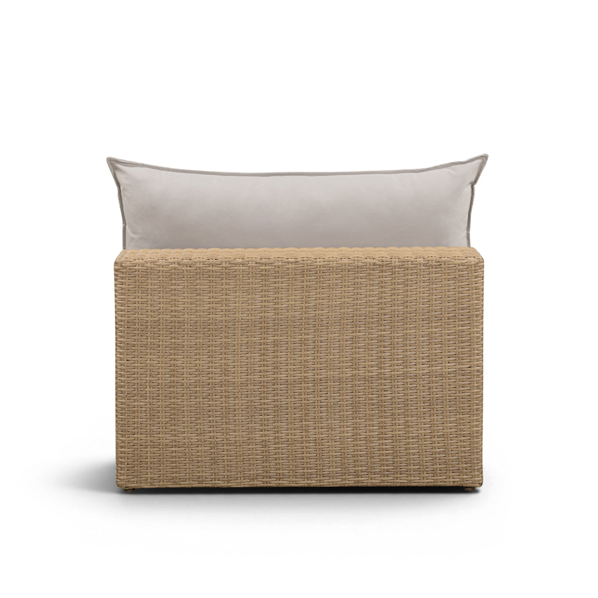 Cali Light Gray Performance Fabric & Brown Wicker Outdoor Armless Chair by TOV Furniture – photo 3 of 5