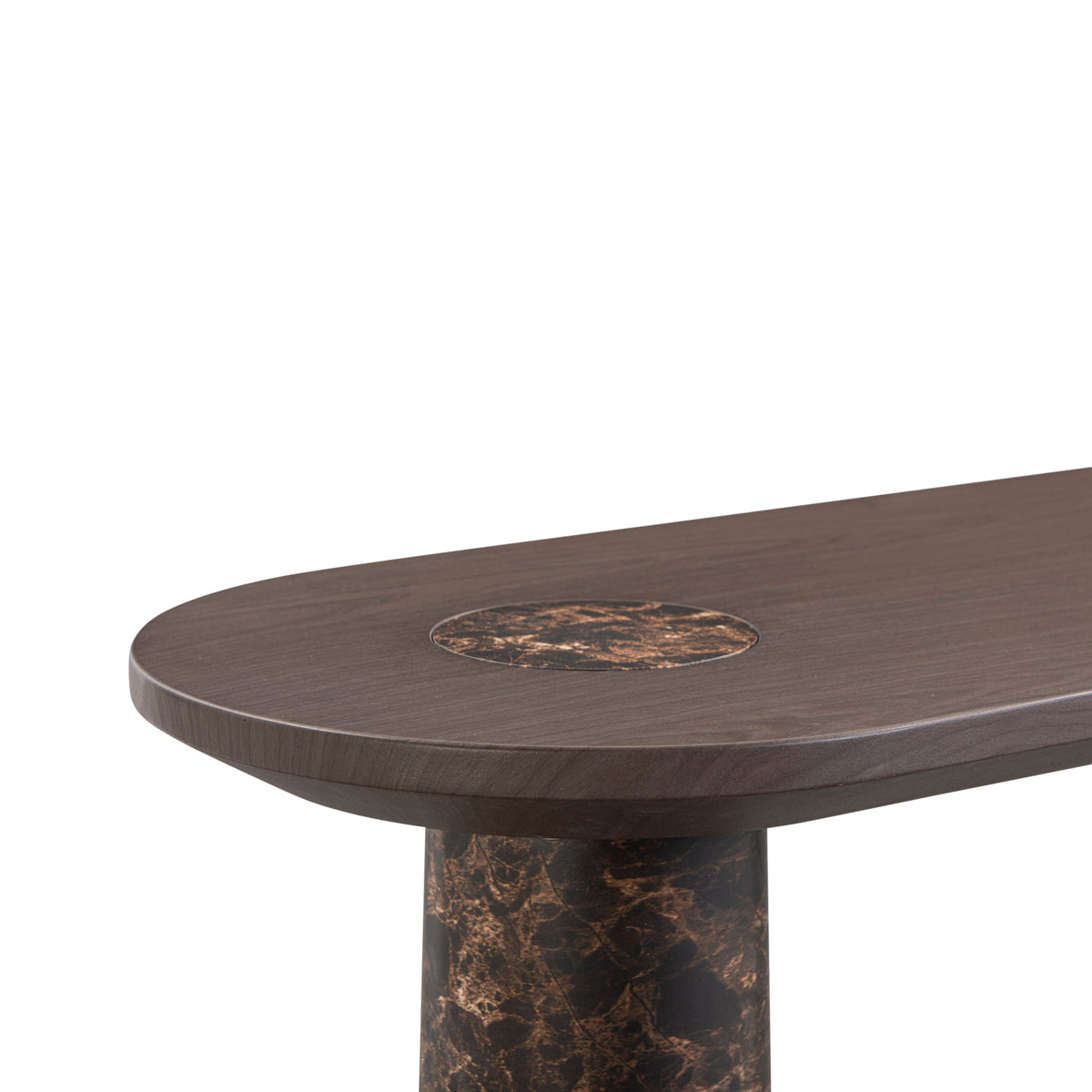 Braya 50" Faux Emperador Marble Console Table by TOV Furniture – photo 3 of 6