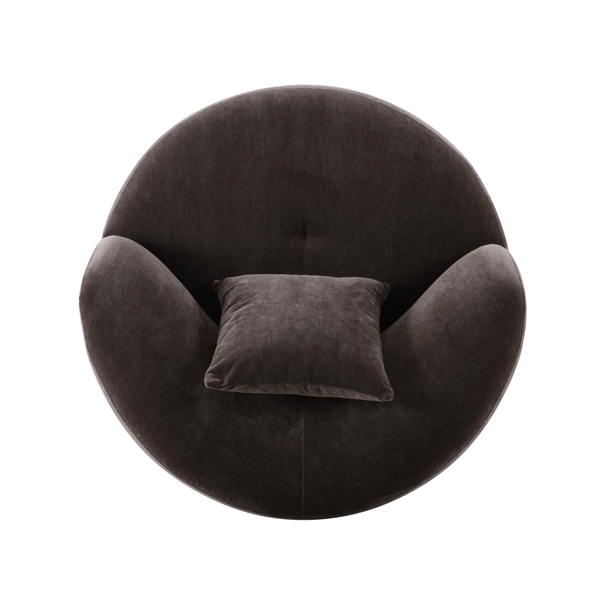 Fickle Storm Grey Performance Velvet Swivel Chair by TOV Furniture – photo 6 of 8