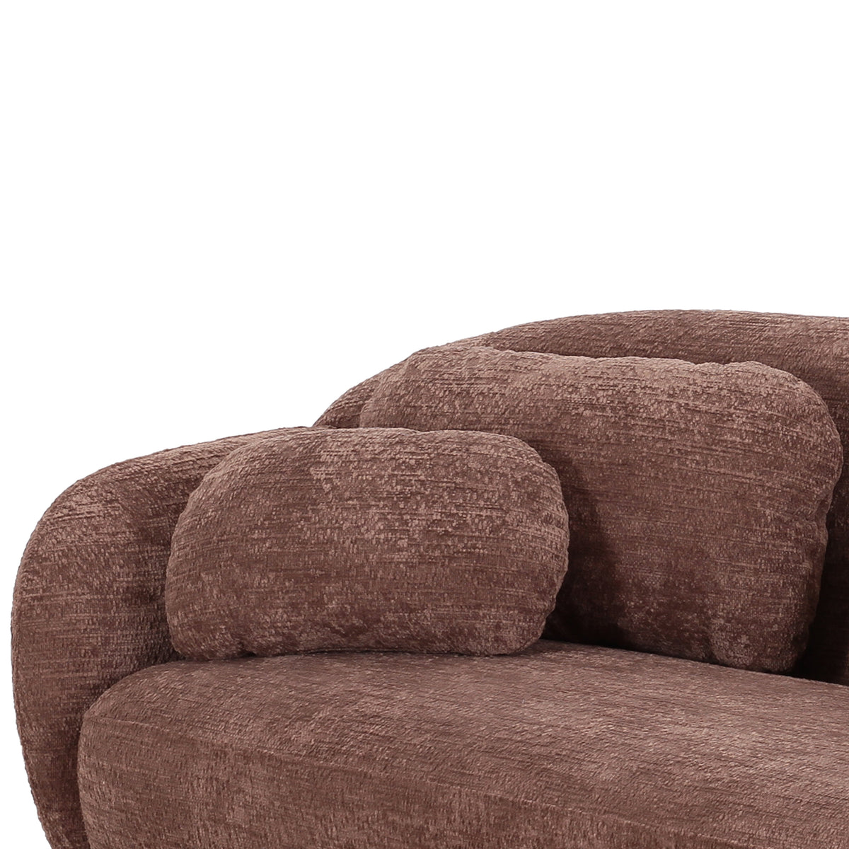 Misty 90" Chocolate Brown Textured Knubby Fabric Sofa by TOV Furniture – photo 6 of 7