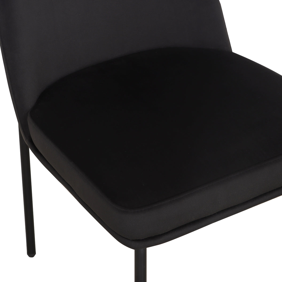 Sydney Black Performance Velvet Dining Chair - Set of 2 by TOV Furniture – photo 4 of 7