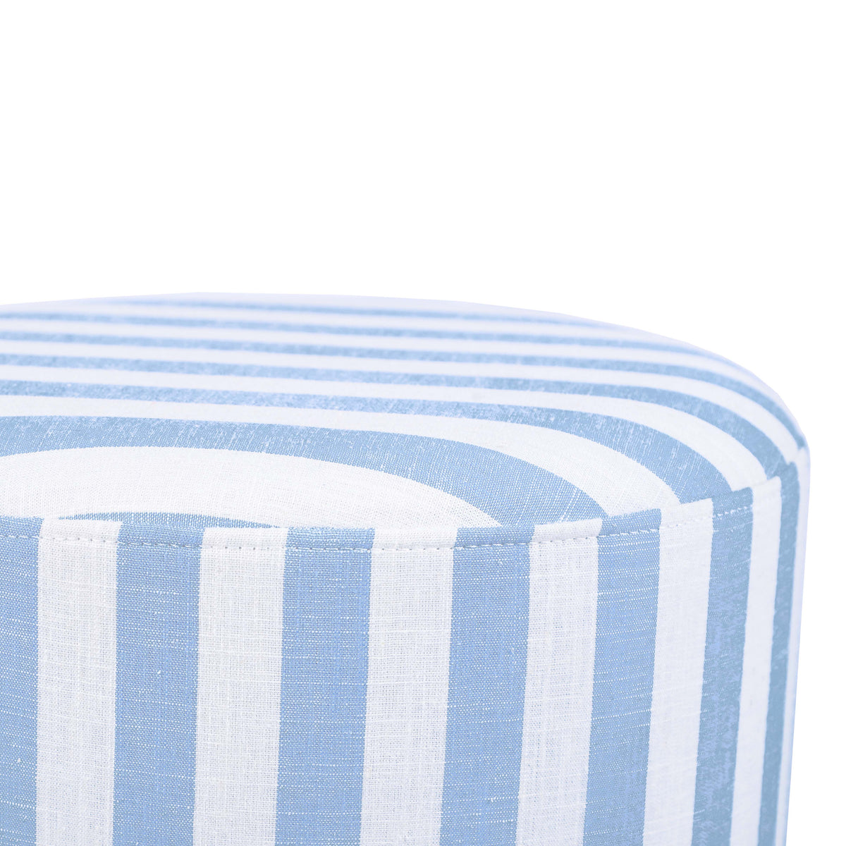 Dex Pastel Blue Striped Linen Ottoman by TOV Furniture – photo 5 of 8