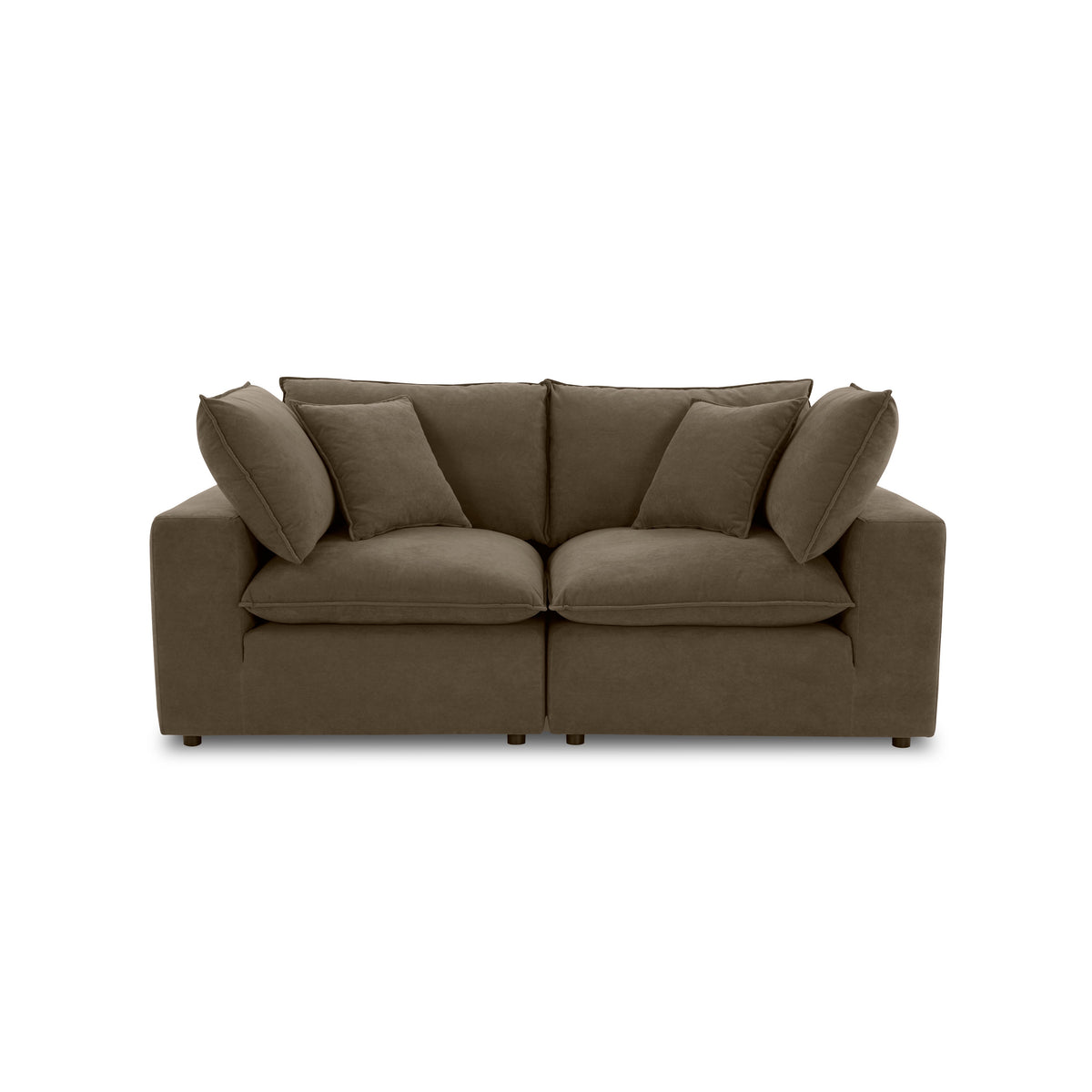 Cali 80" Chocolate Brown Performance Velvet Loveseat by TOV Furniture – photo 1 of 6