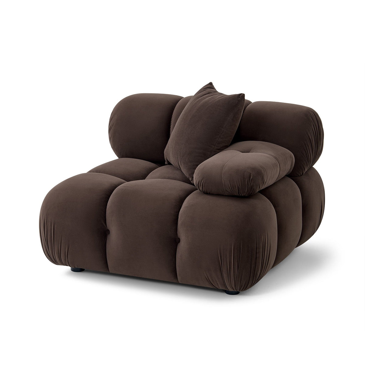Calliope Dark Brown Performance Velvet Modular Corner Chair by TOV Furniture – photo 4 of 7