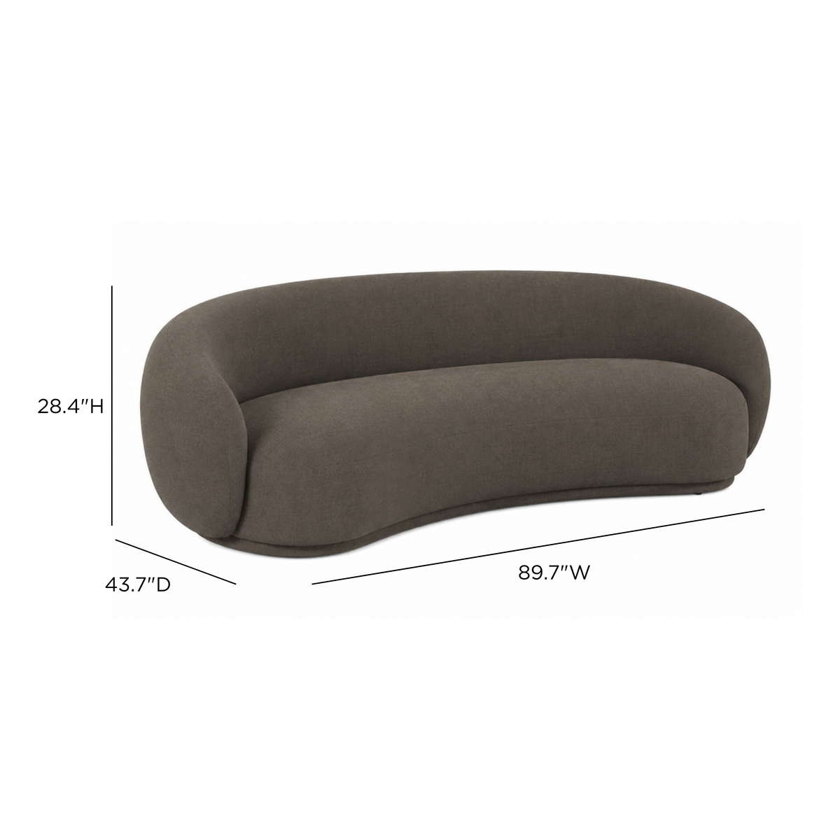 Kendall 90" Java Brown Textured Chenille Sofa by TOV Furniture – photo 5 of 5