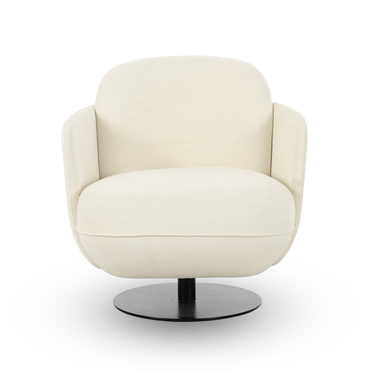 Solange Swivel Accent Chair in Cream by TOV Furniture – photo 3 of 6