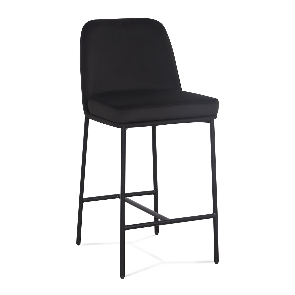 Sydney Black Performance Velvet Counter Stool - Set of 2 by TOV Furniture – photo 4 of 8