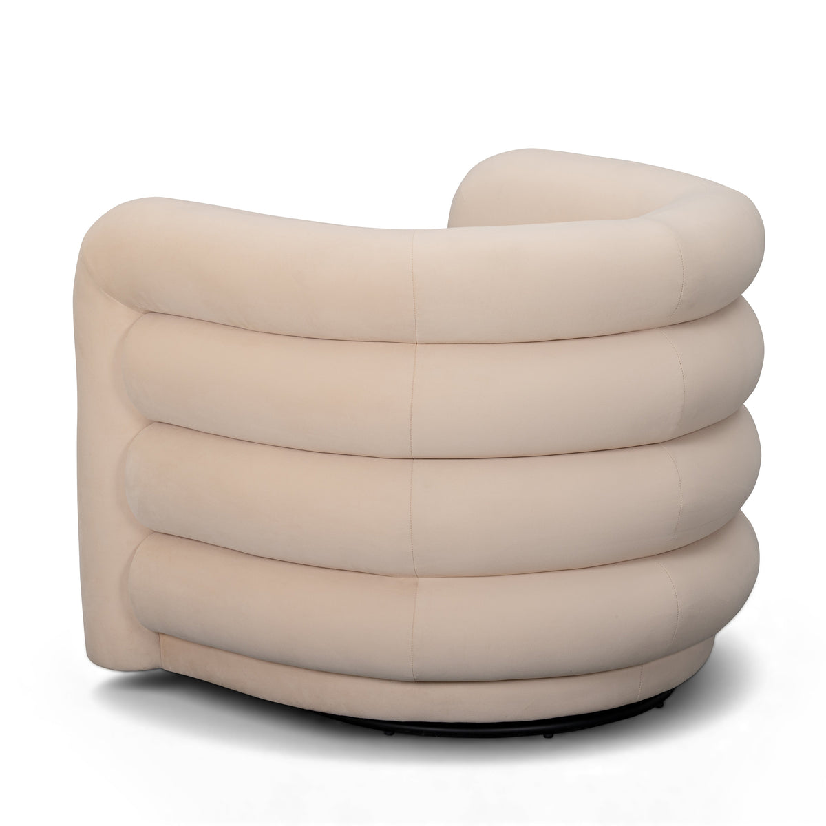 Curves Peach  Velvet Swivel Accent Chair by TOV Furniture – photo 5 of 8