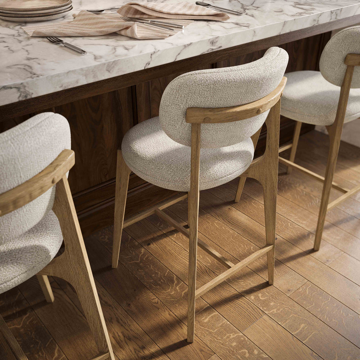 Carnation Cream Performance Fabric Counter Stool by TOV Furniture – photo 9 of 9