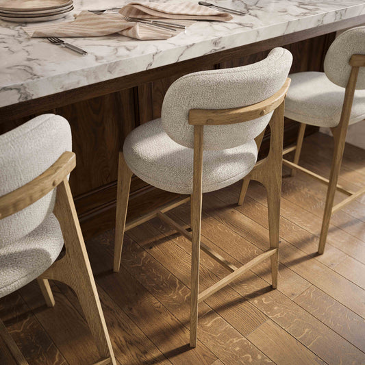 Carnation Cream Performance Fabric Counter Stool by TOV Furniture – photo 9 of 9