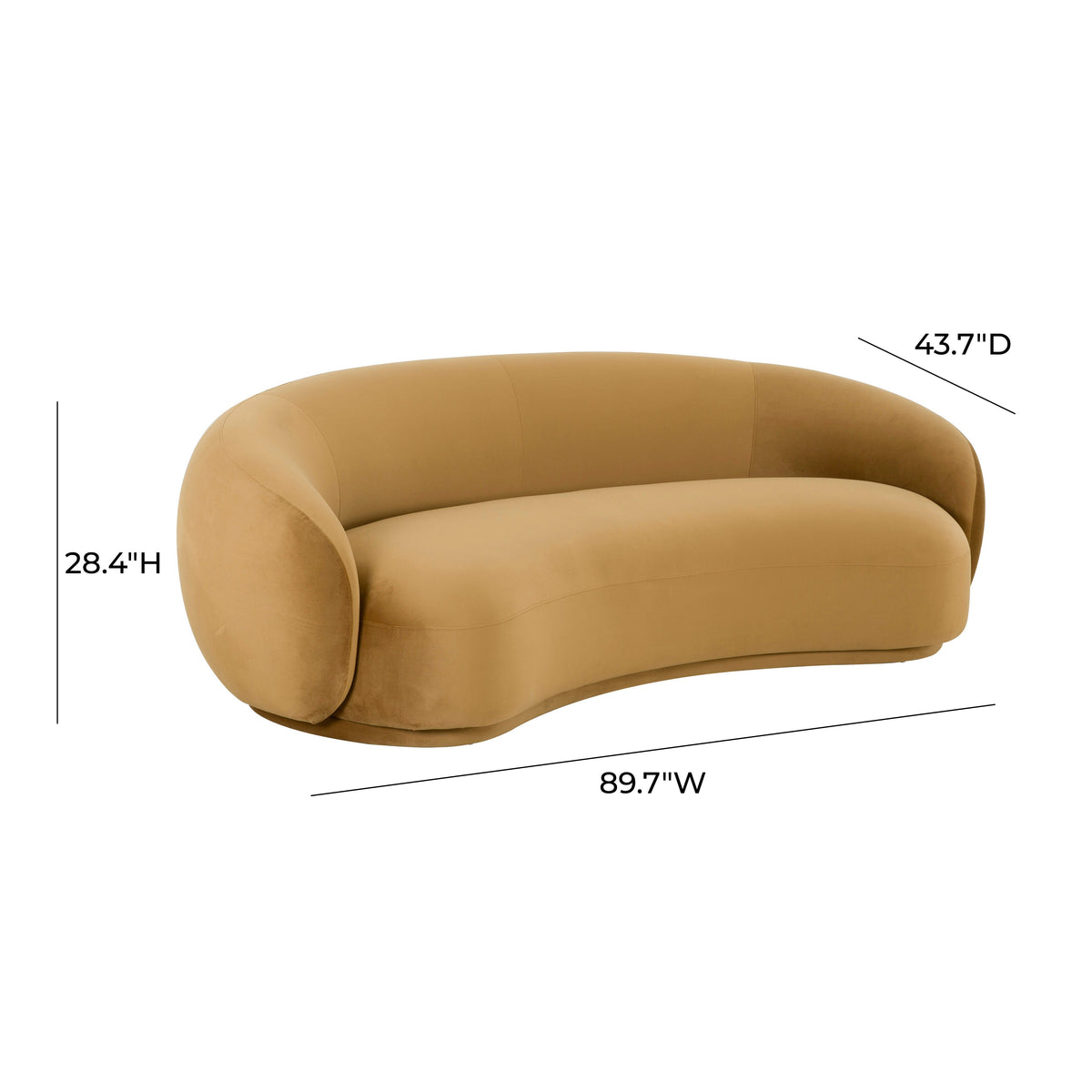 Kendall Cognac Performance Velvet Sofa by TOV Furniture – photo 6 of 6