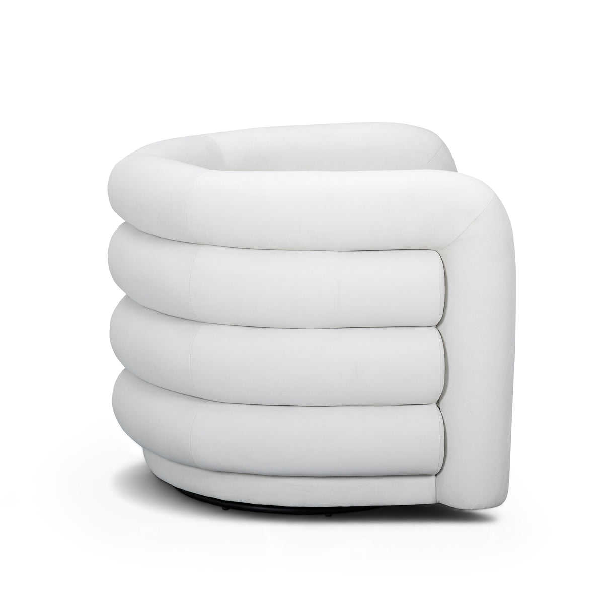 Curves Cream Velvet Swivel Accent Chair by TOV Furniture – photo 4 of 7