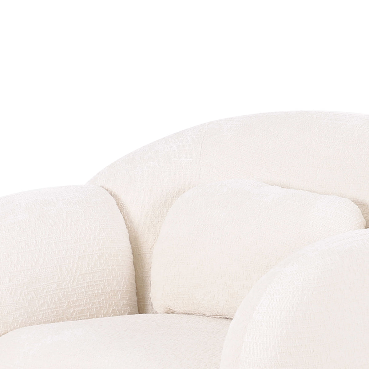 Misty Cream Textured Knubby Fabric Accent Chair by TOV Furniture – photo 7 of 8