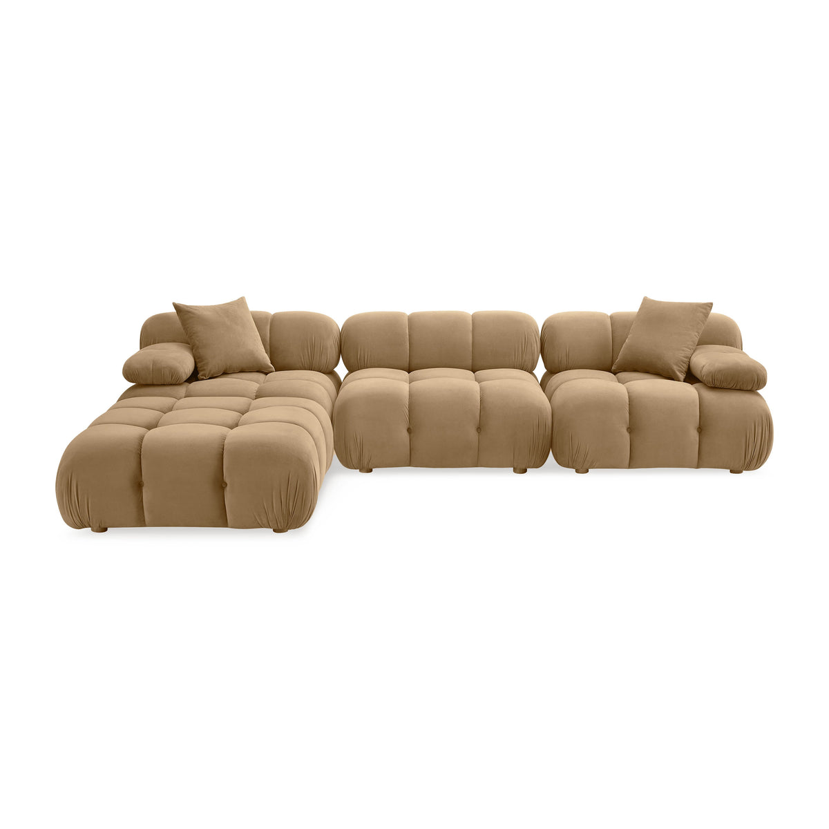 Calliope 4-piece Cafe Au Lait Performance Velvet Modular Sectional by TOV Furniture – photo 1 of 6
