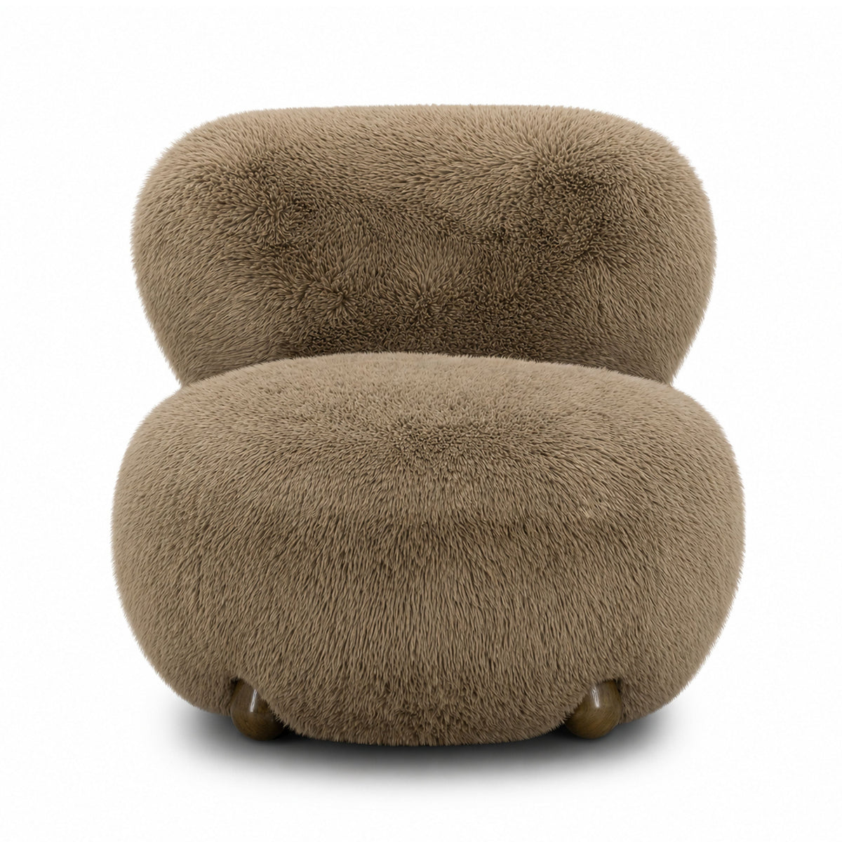 Pucker Taupe Contract-Grade Vegan Shearling Accent Chair by TOV Furniture – photo 1 of 8