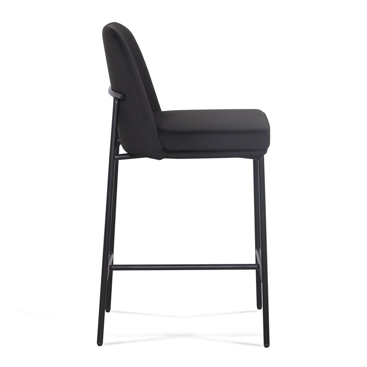 Sydney Black Performance Velvet Counter Stool - Set of 2 by TOV Furniture – photo 6 of 8