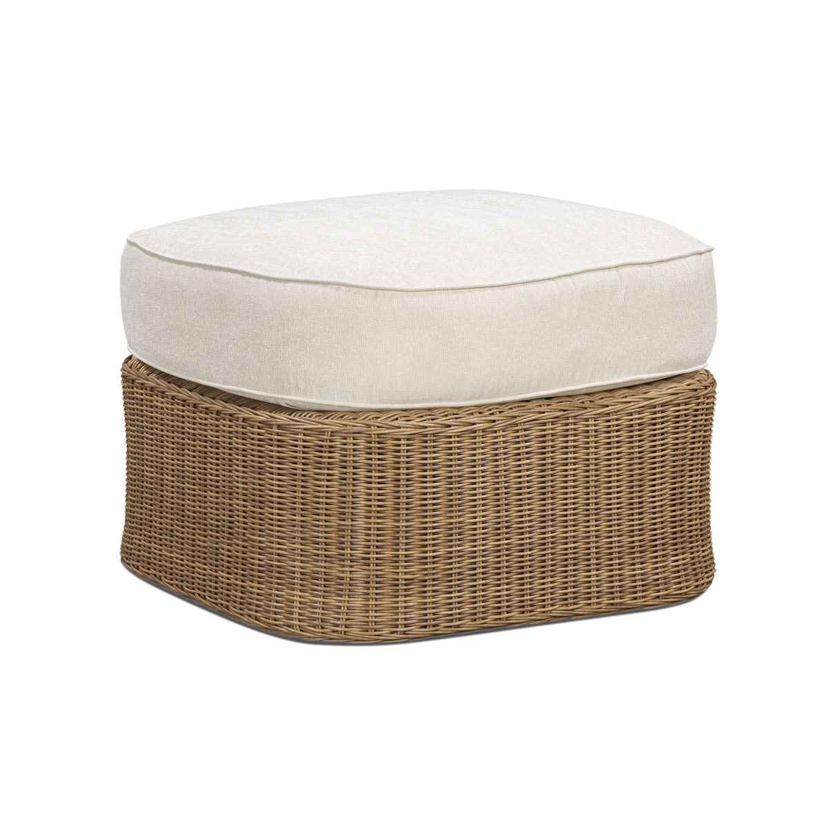 Axel Cream Boucle Outdoor Ottoman by TOV Furniture – photo 1 of 6