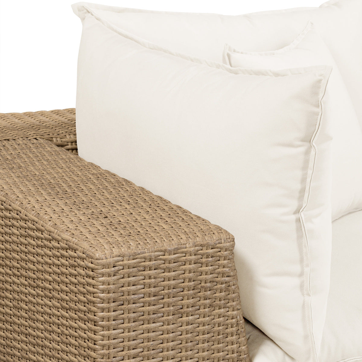 Cali Natural Performance Fabric & Brown Wicker Modular Outdoor Sectional by TOV Furniture – photo 3 of 10