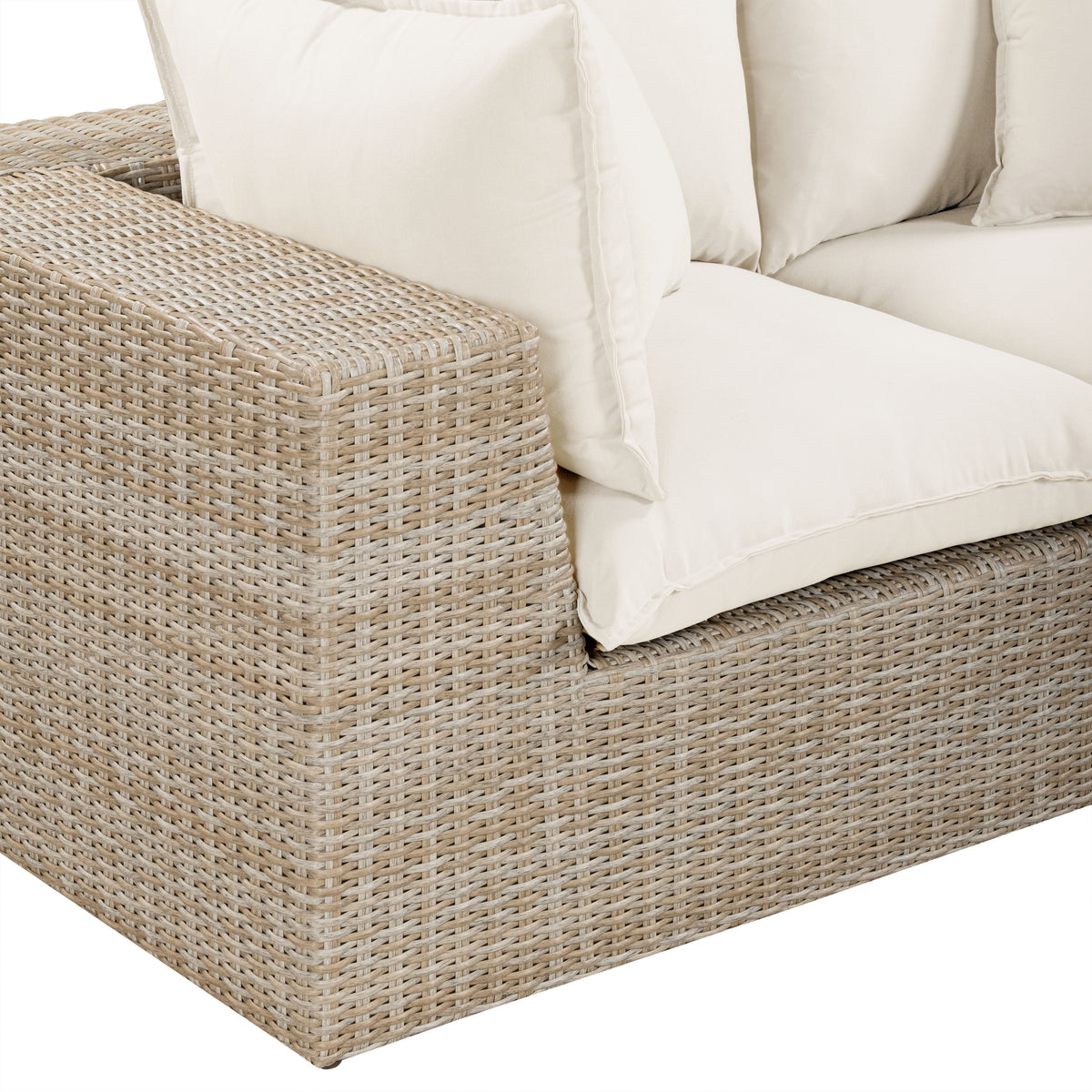 Cali Natural Performance Fabric & Natural Wicker Modular Outdoor Sofa by TOV Furniture – photo 5 of 9