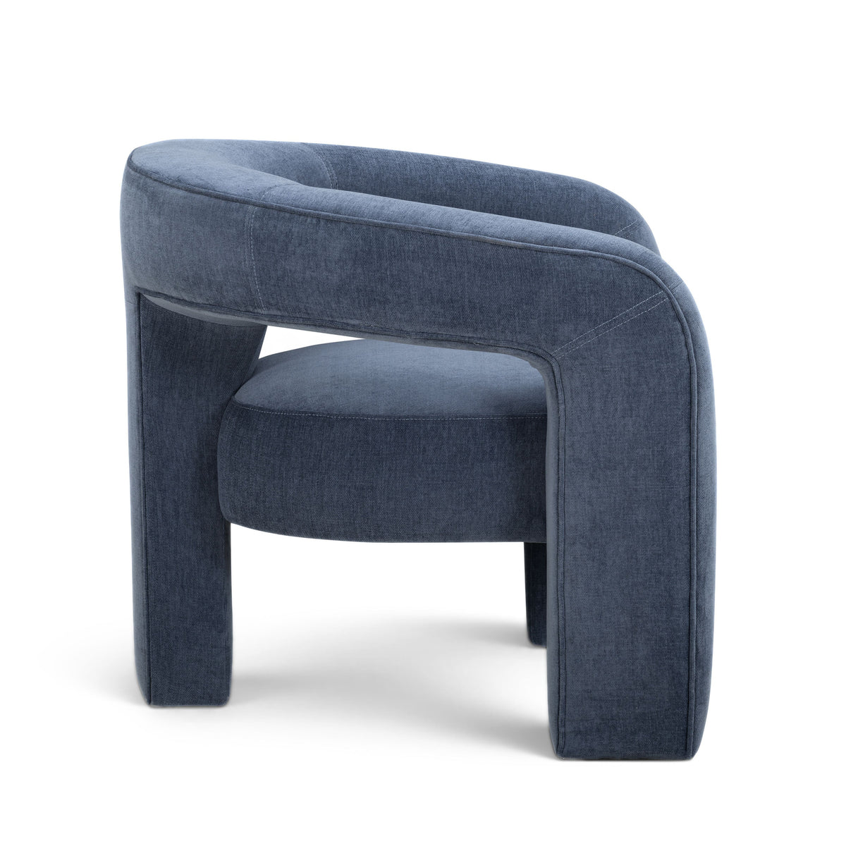 Malone Blue Denim Performance Chenille Accent Chair by TOV Furniture – photo 3 of 6