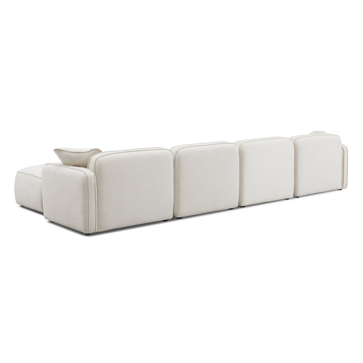 Travie 6-Piece Sand Upcycled Performance Linen Modular U-Sectional by TOV Furniture – photo 4 of 8