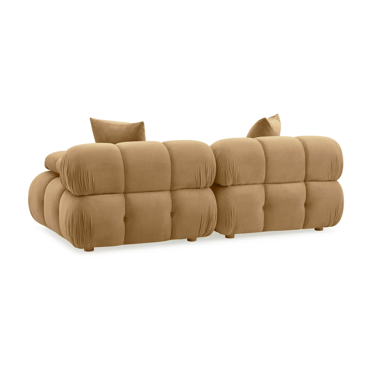 Calliope 79" Cafe Au Lait Performance Velvet Modular Loveseat by TOV Furniture – photo 4 of 6