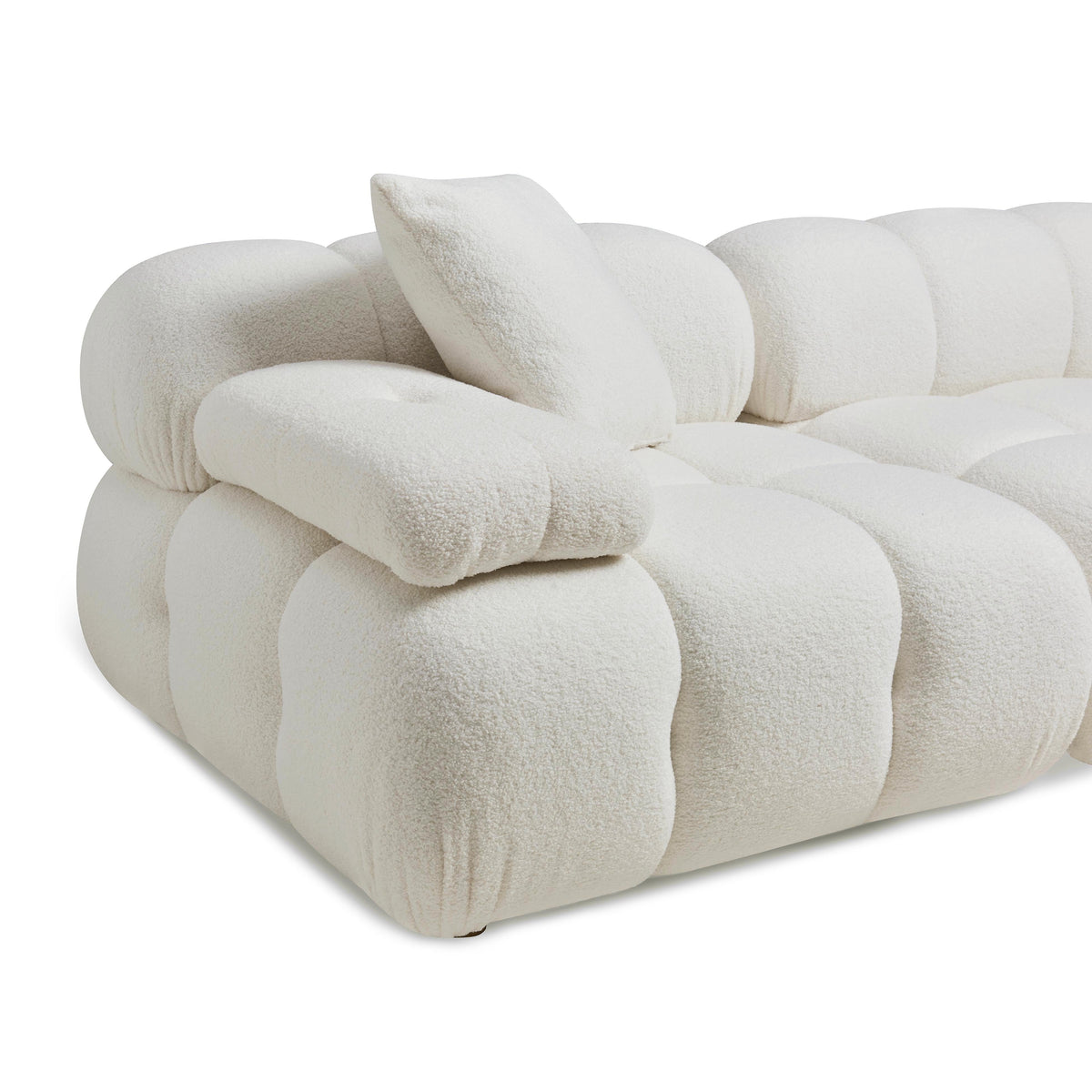 Calliope Cream Performance Vegan Shearling 4-piece Modular Sectional by TOV Furniture – photo 7 of 9