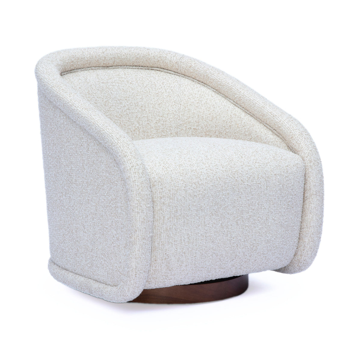 Clarke Cream Performance Boucle Swivel Accent Chair by TOV Furniture – photo 3 of 6