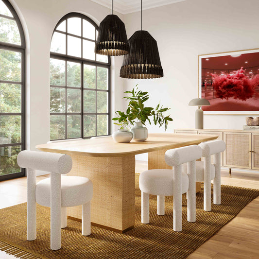 Carmel Cream Performance Boucle Dining Chair by TOV Furniture – photo 2 of 6