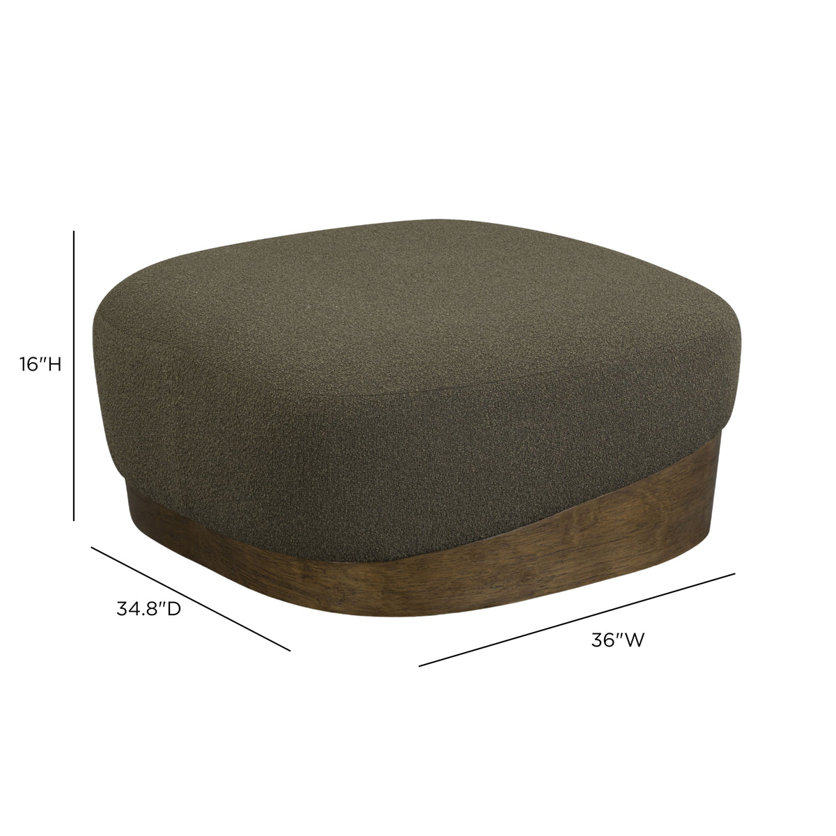 Domina Kale Green Boucle Ottoman by TOV Furniture – photo 8 of 8