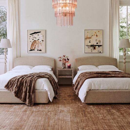 Leah Cream Performance Chenille Bed in 48" Size by TOV Furniture – photo 2 of 11