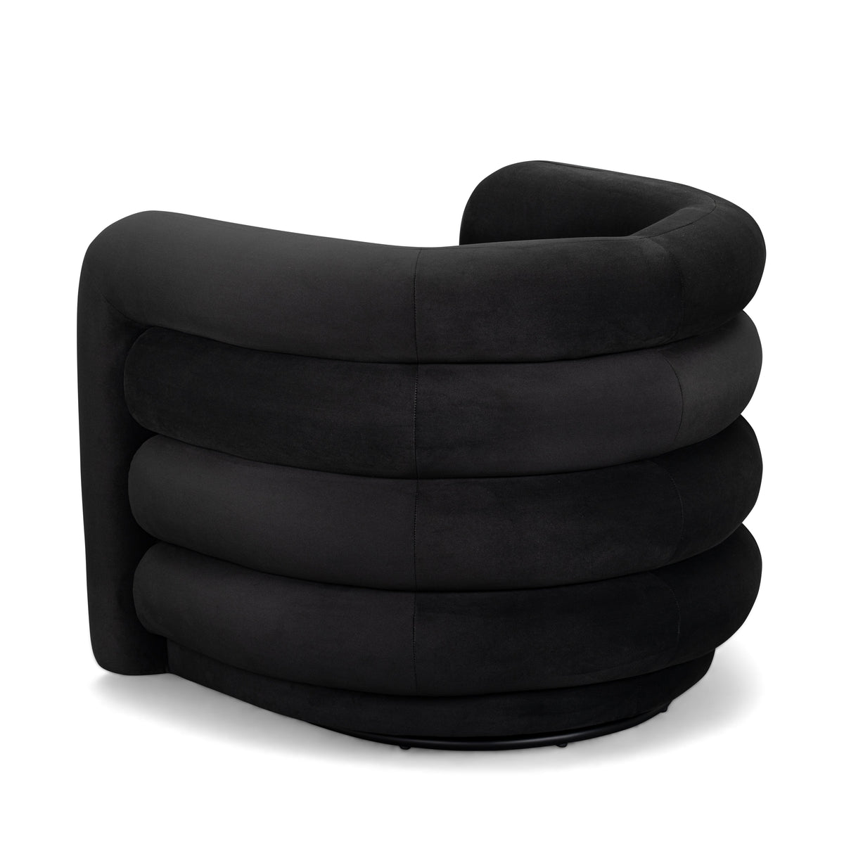 Curves Black Velvet Swivel Accent Chair by TOV Furniture – photo 6 of 8