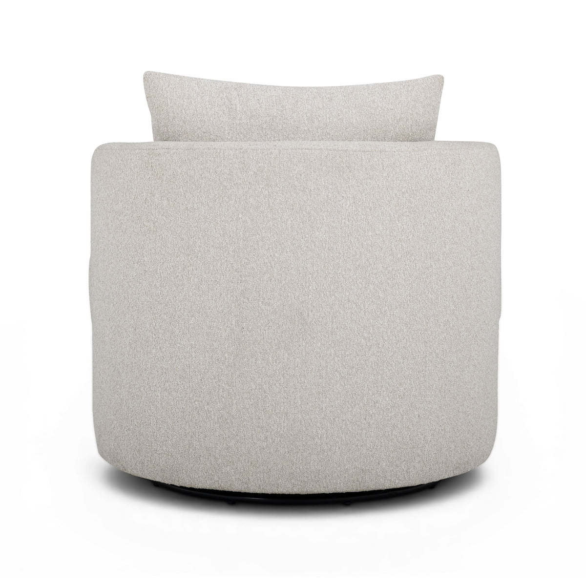 Silvi Off-White Performance Boucle Swivel Chair by TOV Furniture – photo 5 of 8