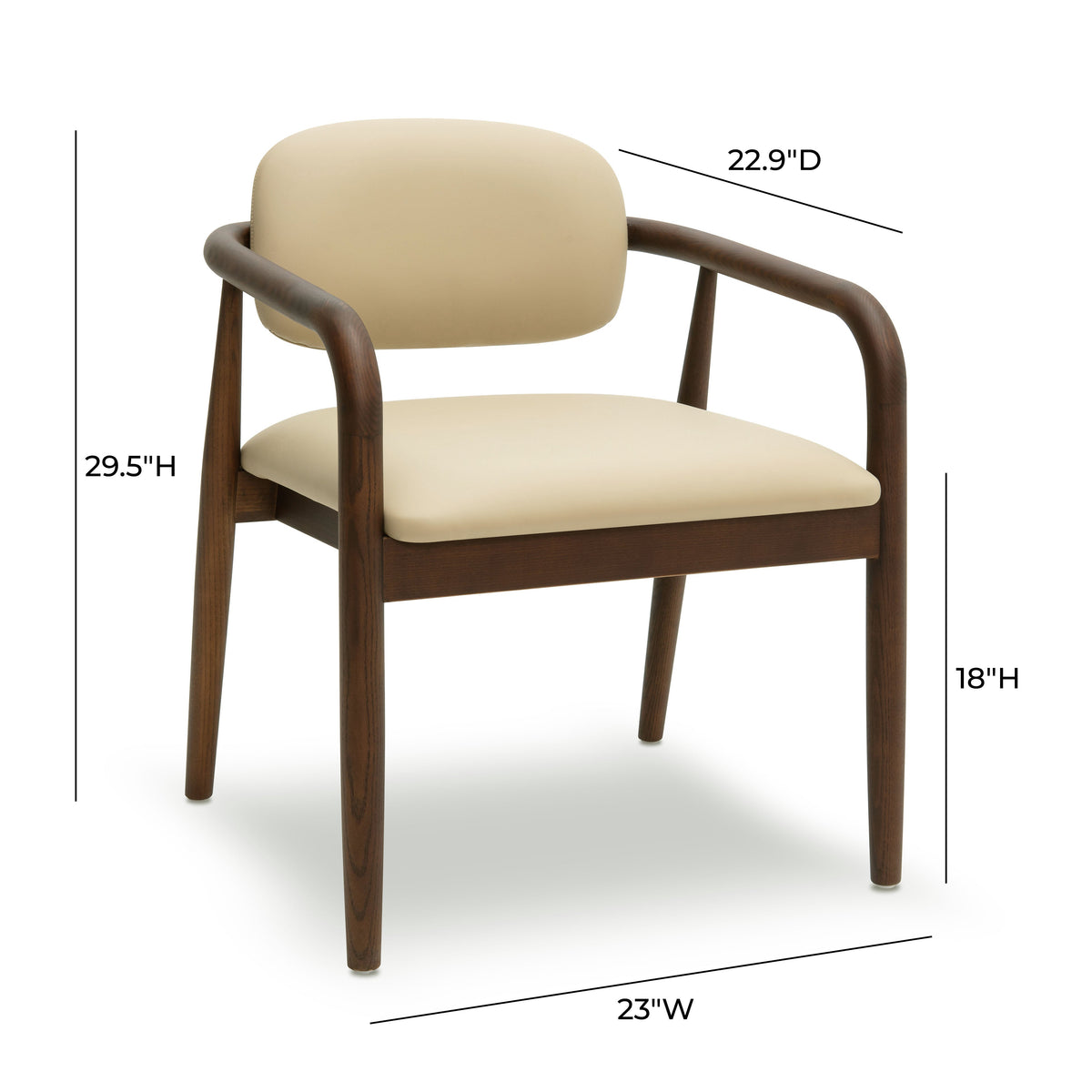 Betsy Taupe Contract-Grade Vegan Leather Dining Chair by TOV Furniture – photo 6 of 6