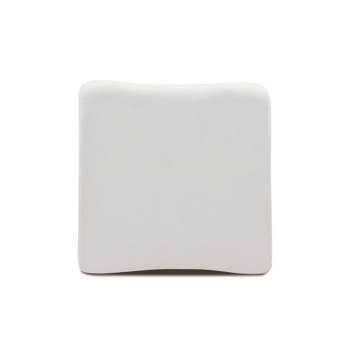 Zenith Cream Upcycled Contract-Grade Fabric Ottoman by TOV Furniture – photo 3 of 6